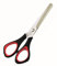 Wedo 9765 Bastelschere Universalschere (rostfreier Edelstahl, Kunststoff Softgriffe 14 cm) schwarz/rot