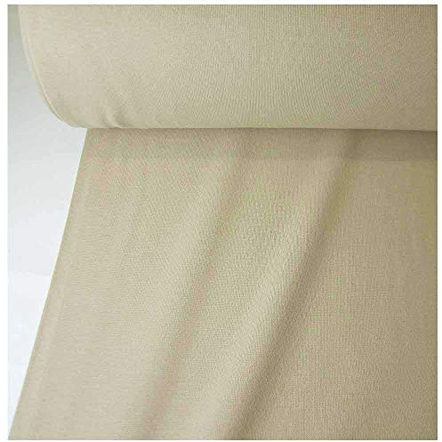 Stoff Meterware Bündchenstoff Schlauchware Jersey beige sand natur Bündchen Bezugsstoff Wohnwagen
