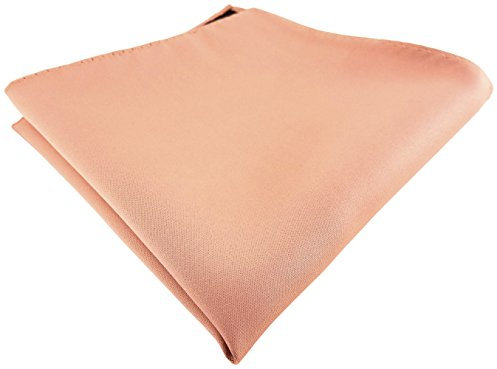 TigerTie Einstecktuch in Hautfarbe dunkle Lachsfarbe lachs einfarbig Uni - Gr. 30 x 30 cm