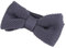 DonDon Herren Strick Fliege gebunden und längenverstellbar 11 x 6 cm dunkelgrau