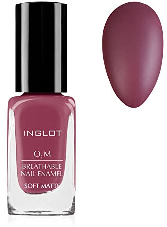 Inglot O2M Soft Mat, Breathable Nail Polish, Covers Perfectly and Has a Soft, Matte Finish, Vibrant Colours, Long Lasting Colours, Vegan, Halal, 12 ml: 531