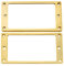 Musiclily Flat Metall Humbucker Tonabnehmer Rahmen Humbucker Pickup Rings Frame für Les Paul Style E-Gitarre, Gold(2 Stück)