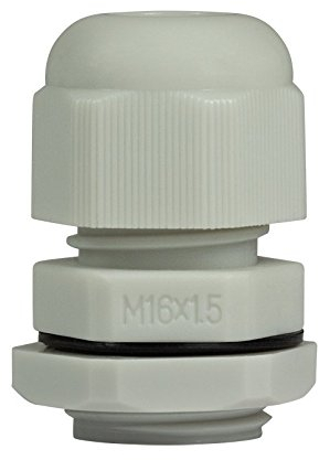 Faconet® 10x Kabelverschraubung M16 grau, Netzwerkkabel LAN sichern Schutz Zugentlastung 10er Set, IP68, Cable Gland (M16 Grey)
