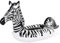 Bestway Schwimmtier, Zebra, 254 x 142 cm, mit LED-Licht