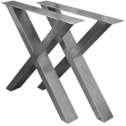 CHYRKA X- Bankgestell Edelstahl 201-60x30 Rahmenbank Kufengestell Bankkufen Tischuntergestell MTX 400x300 mm - 1 Paar