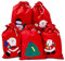 THE TWIDDLERS – 5 große Weihnachts-Geschenktüten mit Kordelzug für Weihnachten, einfaches Verpacken von Geschenktüten für Partygeschenke – 60 cm x 40 cm / 24 x 16