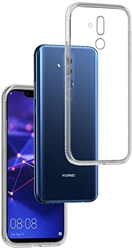 REY Cover in Gel TPU Trasparente per Huawei Mate 20 Lite, Ultra Sottile 0,33 mm, Morbido Flessibile, Custodia Silicone