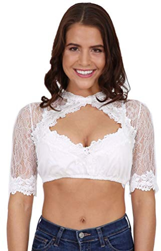 Krüger Damen Dirndlbluse 27183 Ecru 42