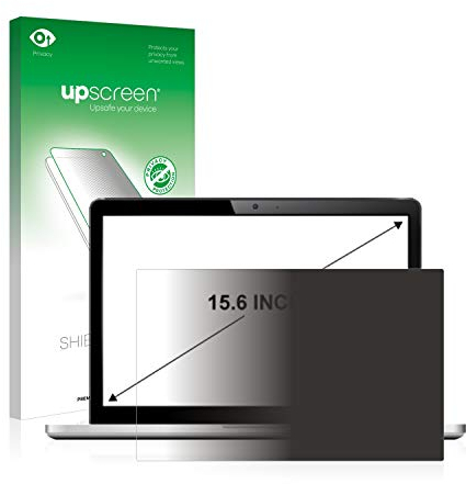upscreen 15.6 Anti-Spy Blickschutzfolie für 15,6 Zoll Notebooks (39.6 cm) [345 x 194 mm, 16:9] - Made in Germany, Privacy Displayschutz-Folie