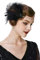 BABEYOND 1920s Stirnband Feder Damen 20er Jahre Stil Flapper Charleston Haarband Great Gatsby Damen Fasching Kostüm Accessoires Schwarz