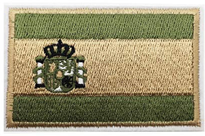Parche Bordado Bandera España Verde Militar 7.5cm Para Planchar o Coser