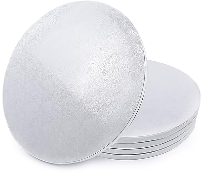 Miss Bakery's House Plato para tartas y pasteles Tabla para pasteles Base para pasteles de 12 mm de grosor personalizable Ø 30 cm - 5 piezas Blanco