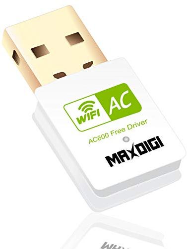 MAXDIGI USB wifi adapter 5ghz, usb wifi dongle AC600 802.11ac Dual Band 600 Mbps AC wifi usb for PC Desktop Laptop, wifi ac adapter Support Windows 11 pro/11/10/8/7/Vista/XP/2000, Mac X 10.5-10.15