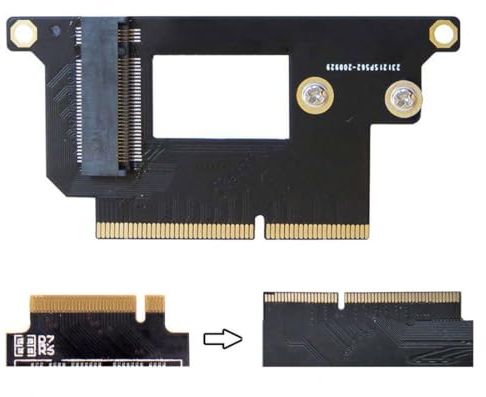 chenyang Adaptador MAC SSD mejorado de 2230/2242 mm M.2 NVME SSD adaptador de conversión mejorado para MAC Pro 2016 2017 13 pulgadas A1708