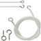 Parlex 2m White Net Curtain Wire Cord For Straight & Bay Windows Inc 2 x Screw Hooks 2 x Screw Eyes
