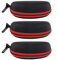 EKdirect 3pcs Sunglasses Case Hard Protective Eyewear Eyeglasses Glasses Box with Zip Hook (Red)