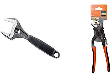 Bahco 9031 Adjustable Wrench, 200mm Length & 8224 Slip Joint Plier 250MM