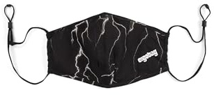 ergobag Kinder Mund Nasen Maske für Mädchen und Jungen, waschbar bei 60 Grad Super ReflektBär - Schwarz