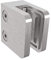 Sellon24® - Supporto per vetro in acciaio inox V2A, morsetto quadrato da 30 x 30 cm, Mod29, vetro 4-8 mm, 42,4 mm/piatto (Mod29 piatto gomma 8 mm)