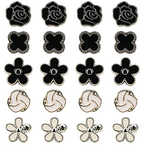 THETAG Boutons de Broche de Chemise 20PCS Boutons de Dissimulation Anti-lumière Bouton à Ajustement Parfait Instantané Boutons de Broche de Sécurité pour Femmes Manteau Pull Manches Cardigan