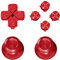 eXtremeRate Boutons Dpad ABXY avec Joysticks Métal pour ps5 Manette, Boutons Joysticks Métal de Remplacement pour ps5 Manette, Rouge