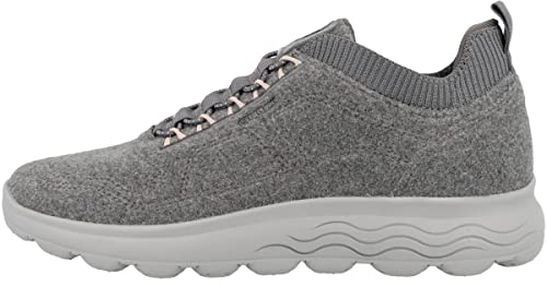 Geox Femme D Spherica A Sneakers, Anthracite, 38 EU