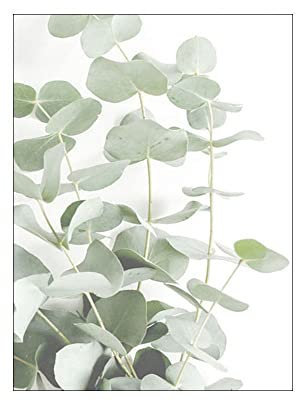 ABCWARRT Nordic City Landschaft Bogen Leinwand Malerei Eukalyptus Bild Blatt Poster Grüner Baum Und Auto Malerei Wandkunst Für Wohnkultur (50 * 70cm Kein Rahmen,1)