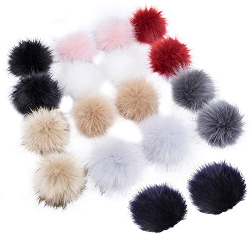 Beavorty 18 STK Schlüsselanhänger Bommel Pompons Für Mützen Pom Poms Ball Nähen Flauschiger Bommel Selber Machen Mini Fellbommel Plüschbommel Knäuel Aus Kaninchenfellimitat Zubehör