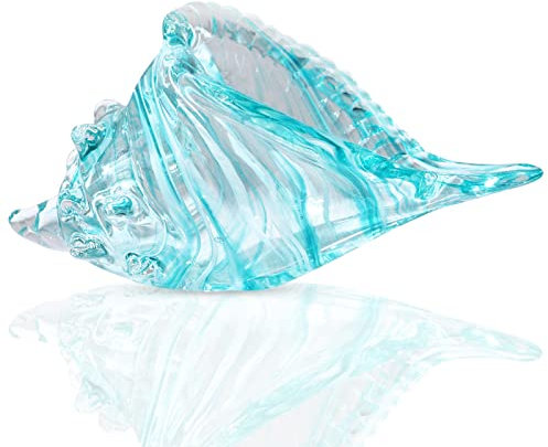 DOVDOV Muschelstatuen aus geblasenem Glas, moderne Glaskunst, dekorative Statuen für Esstische, Eingänge, Couchtische, Wohnzimmer, Küche, Regalfüller