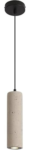 SHREALMS Lampes suspendues en ciment pour îlot de cuisine - Spots suspendus en béton Long tube réglable en hauteur - Lanterne cylindrique Plafonnier Suspension Spot (1 PCS,3000K-4 * 30cm)