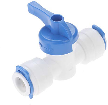 Raccordi idraulici,valvola a sfera,L-AY 1/4 3/8 di pollice OD Tubo acqua Raccordi for valvole a sfera in plastica Controllo rapido del collegamento for osmosi inversa RO Sistema idrico Depuratore d'ac