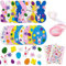 Ostern Basteln Kinder, DIY Osterdeko Bastelset, Ostern Aufkleber Sticker Fensterbilder Hase Eier Form, Bastelzubehör Bastelmaterial Set Kindergarten Geburtstagsfeier Geburtstag Geschenk Mädchen Jungen