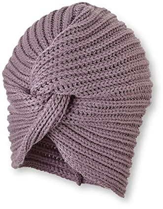 Sterntaler Baby - Mädchen Strickmütze Baby Turbanmütze Strick, Lila, 45