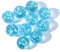 Lot de 10 balles en verre lumineuses, pour jeux de console de jeu de flipper, petites billes, jouets rebondissants (bleu ciel)