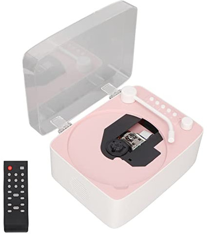 Portable Bluetooth CD Player, Vintage CD Player Built in HiFi Sound Speaker, Supports AUX USB CD Music Player with Remote Control