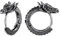 Richsteel Drachen Ohrringe Schmuck für Männer Frauen Runddraht Edelstahl Farbe Silber