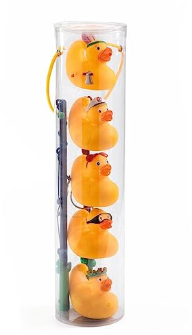 DJECO - Pêche aux canards - Pour les 2 ans et plus - Jeu d'Adresse - Améliore les Compétences Motrices - Comprend 5 Canards et 2 Cannes à Pêche - Intérieur et Extérieur - Fabrication de Qualité