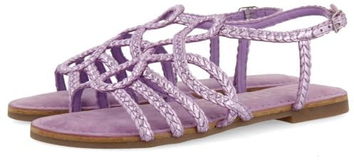 GIOSEPPO Sandali fucsia in pelle intrecciata da donna Yakima, Malva, 39 EU