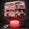 Nachttischlampe - Touch-Nachtlicht Londoner Bus 3D-LED-Lampe Illusion, Geschenkidee Weihnachten Geburtstag Junge und Mädchen Nachttischlampe Kinder- oder Erwachsenenzimmer