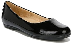 Naturalizer Women's Ballet Flats & Pumps - Essential Ballet, Black Leather, UK 9, Wide Fit
