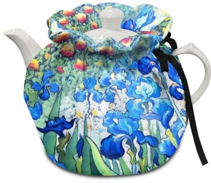 Jeiento Van Gogh Iris Tea Cozy for Teapot Coffee Pot Cover Heat Resistant Insulated Kettle Cover Retro Style Breakfast Warmer Tea Pot Cover,Home Decor