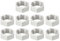 PATIKIL M13x1.0 Stahl Sechskantmuttern 10 Pack Metrische Gewinde Verzinkt Beschläge Muttern Schraube Bolzen Befestigungsteile für Lampen Maschinen Reparatur 7mm Höhe