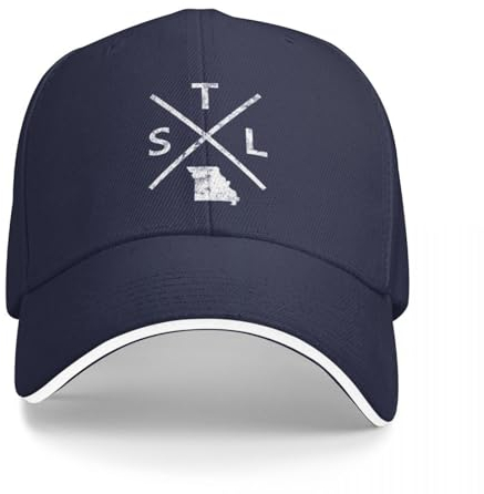 OAKITA Basecap Vintage St. Louis Retro STL Cross Baseballkappe Weihnachtshüte Golfhut Hut Damen Herren