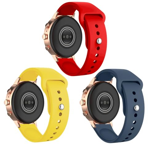 Band für Fossil Gen 6 Women Hybrid Watch Armband [3 Stück], Silikon Unifarben Armbänder mit Fossil Gen 6 Women Hybrid Watch Armbänder für Damen Herren Armband für Fossil Gen 6 Women Hybrid Watch (E)