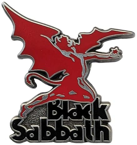 Black Sabbath Band Logo And Daemon Pin Badge Size One Size