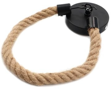 Toilettenpapierhalter im Retro-Stil, aus Hanfseil, ohne Lochung, Wandmontage, Waschraumdekor, Taschentuchhalter, Badezimmer-Aufbewahrungszubehör, Metall, schwarz