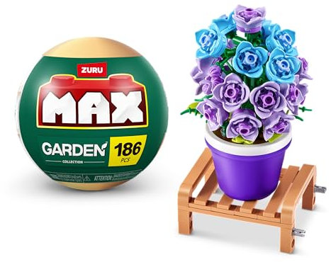 Collezione di mattoncini MAX Premium Garden di ZURU(fino a 233 pezzi, 6 da collezionare)(Campanula, 1 Capsule)