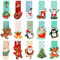 30 Stück Magnetische Lesezeichen Kinder, Lesezeichen Weihnachten, Magnet Lesezeichen kinder, Magnetlesezeichen Weihnachtsgeschenke, Buchmarkierungen Mitgebsel für Schüler Lehrer, Zuhause, Büro