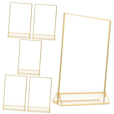 TOPBATHY Personalisierte Hochzeits-willkommensschild-staffelei Für Hochzeitsschild-poster 6er-pack Acryl-menühalter