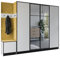 KIER FURNITURE Flurgarderobe Modern - Garderobenschrank mit Sitzbank, Haken und Schuhschrank - Flur Möbel Geräumig und Stilvoll - BxHxT 259,6x205x39cm - Weiß & Gelb